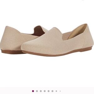 Steve Madden Sabin Knit Flats Natural Cream Slip-On Loafers - Size 9